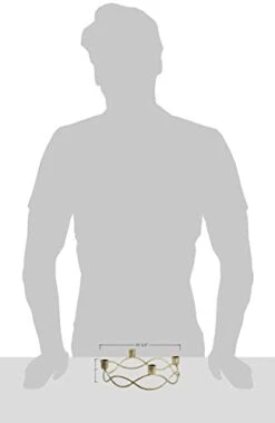 Red Co. 10" Dia Metal Christmas Advent Wreath Taper Candle Holder, Seasonal Centerpiece Decor - Old Gold -National Tree Company Sale Shop 21QumLRD76L