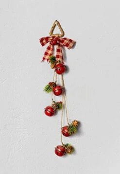 SHATCHI 27cm Hanging Decorations Rustic Bells With Ribbon, Berries And Pinecones Christmas Home Wall Door Jingle Xmas Holiday DIY Decorations, Rustic Red (SHATCHI) -National Tree Company Sale Shop 3118yPpXOJL. AC