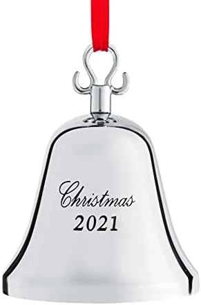 Klikel Christmas Ornament 2020 - Christmas Bell - Bell Ornament For Christmas Tree - Christmas Bell Silver Ornament - Engraved Christmas 2020 - With Red Ribbon And Red Gift Box - 7th Annual Edition 8 Klikel Christmas Ornament 2020 - Christmas Bell - Bell Ornament For Christmas Tree - Christmas Bell Silver Ornament - Engraved Christmas 2020 - With Red Ribbon And Red Gift Box - 7th Annual Edition - Image 6