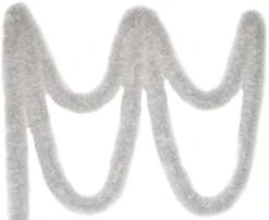 CareCheer 25 Feet Christmas Tree Tinsel Garland Metallic Twist Garland Sparkly Foil Streamer For Mardi Gras Parade Floats Christmas New Year Wedding Birthday, 4" X 25' (White) -National Tree Company Sale Shop 316oYaSc CL. AC