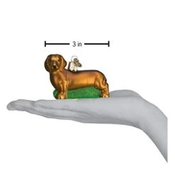 Old World Christmas Dog Collection Glass Blown Ornaments For Christmas Tree Dachshund, Model:12219 -National Tree Company Sale Shop 31C2D4Qf6kL
