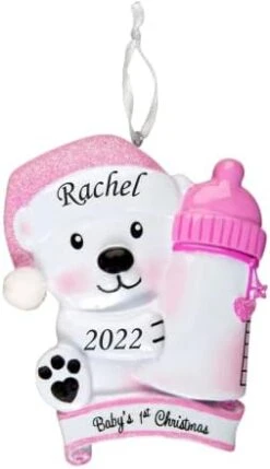 2023 Personalized Ornament Baby's First Christmas Baby Bear Holding Present Christmas Tree Ornament Artisanal Customized Decoration Baby Ornaments-Free Personalization 12 2023 Personalized Ornament Baby's First Christmas Baby Bear Holding Present Christmas Tree Ornament Artisanal Customized Decoration Baby Ornaments-Free Personalization -National Tree Company Sale Shop 31C7mD A51L. AC