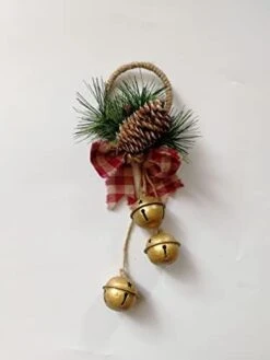 SHATCHI 27cm Hanging Decorations Rustic Bells With Ribbon, Berries And Pinecones Christmas Home Wall Door Jingle Xmas Holiday DIY Decorations, Rustic Red (SHATCHI) -National Tree Company Sale Shop 31D8xgOI1QL. AC