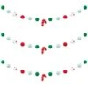 3 Pcs Christmas Felt Ball Garland- Hanging Christmas Pom Pom Garland Handmade Christmas Banner With Felt Balls And Candy Cane Xmas Decoration For Wall Fireplace Christmas Tree Party Favors Home Decor -National Tree Company Sale Shop 31EP6AdiasL