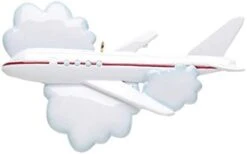 Personalized Airplane Ornaments For Christmas Tree - Airplane Christmas Ornament, Jet Ornament, Commercial Airplane Ornament, Skys The Limit Ornaments - White Airplane - Free Customization -National Tree Company Sale Shop 31ItaVgdSHL. AC