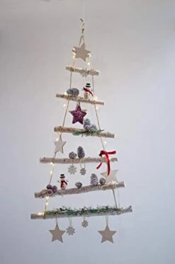 Rayher Deco-wooden Ladder To Hang Up,X-mas Tree, Natural, 75x40x1.5cm -National Tree Company Sale Shop 31MdOtxhCSL