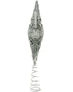 WeRChristmas Shatterproof Deluxe Christmas Tree Top Star With Glitter, 21 Cm, 1-Piece - Silver -National Tree Company Sale Shop 31NyM2lyhVL