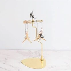 Homozy Christmas Rotating Candlestick Carousel Tree Tea Light Candle Holder Stainless Steel Ornament For Wedding Fireplace Decoration, Fairy -National Tree Company Sale Shop 31QLCoYtSBL
