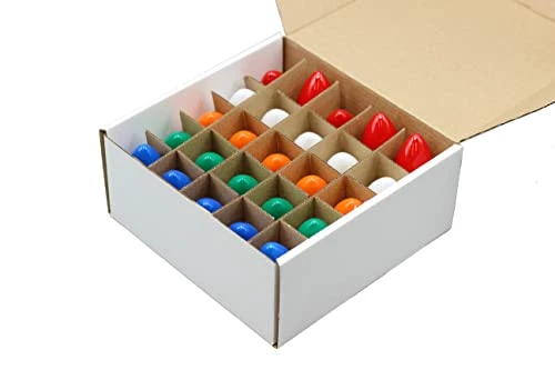 25 Pack C9 Multicolor Christmas Replacement Light Bulbs - Steady Burning - Ceramic Multicolor - 7 Watt, Extended Life, Nickel Plated E17 Base - Great For Christmas Lights, Decorative Lights 4 25 Pack C9 Multicolor Christmas Replacement Light Bulbs - Steady Burning - Ceramic Multicolor - 7 Watt, Extended Life, Nickel Plated E17 Base - Great For Christmas Lights, Decorative Lights - Image 2