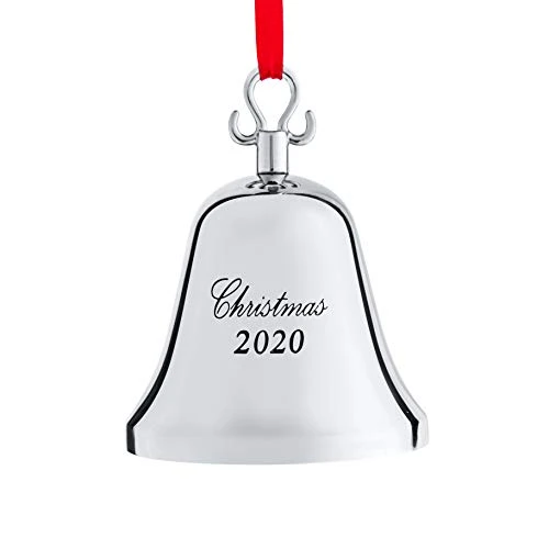 Klikel Christmas Ornament 2020 - Christmas Bell - Bell Ornament For Christmas Tree - Christmas Bell Silver Ornament - Engraved Christmas 2020 - With Red Ribbon And Red Gift Box - 7th Annual Edition 3 Klikel Christmas Ornament 2020 - Christmas Bell - Bell Ornament For Christmas Tree - Christmas Bell Silver Ornament - Engraved Christmas 2020 - With Red Ribbon And Red Gift Box - 7th Annual Edition