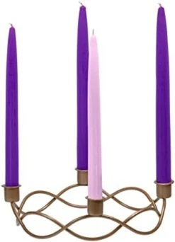 Red Co. 10" Dia Metal Christmas Advent Wreath Taper Candle Holder, Seasonal Centerpiece Decor - Old Gold -National Tree Company Sale Shop 31Vl2GHJZrL. AC