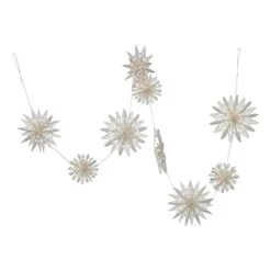 Creative Co-Op Snowflake Garland In Kraft Box, White -National Tree Company Sale Shop 31Vwy0djVSL