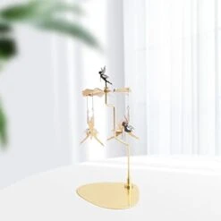 Homozy Christmas Rotating Candlestick Carousel Tree Tea Light Candle Holder Stainless Steel Ornament For Wedding Fireplace Decoration, Fairy -National Tree Company Sale Shop 31YFgVz7hxL