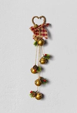 SHATCHI 27cm Hanging Decorations Rustic Bells With Ribbon, Berries And Pinecones Christmas Home Wall Door Jingle Xmas Holiday DIY Decorations, Rustic Red (SHATCHI) -National Tree Company Sale Shop 31YINr4C1VL. AC