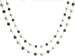 De Kulture Handmade Premium Wool Felt Large POM POM Garland Eco Friendly Christmas Tree Ornament, Home Office Wedding Party Holiday Decoration Banner | 96 Inches (RED & Off White) -National Tree Company Sale Shop 31ZEZTsDfrL. AC