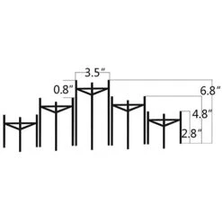 Jiyimi Christmas Fireplace Candelabras Wax Geometric Candleholder Set Of 5 Black Straight Triangle Iron Candlestick For LED Pillar Candle Centerpieces Table -National Tree Company Sale Shop 31gbMSC39kL