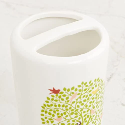Home Centre Medley BN Bay Tree White Printed Ceramic Holder 4 Home Centre Medley BN Bay Tree White Printed Ceramic Holder - Image 2