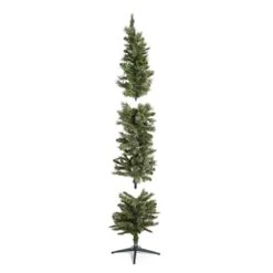 Home Heritage Stanley 7 Foot Pencil Pine Artificial Christmas Tree Prelit With 350 White Incandescent Lights, 335 PVC Foliage Tips, Metal Stand, Green -National Tree Company Sale Shop 31xIOxjFC7L