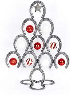 Rustic Stainless Steel Christmas Table Decorations Made Of Real Horseshoes - Hang Ornaments And Great For Festive Holidays - Upward -National Tree Company Sale Shop 41 Nw2G2b9L. AC
