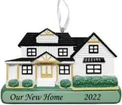 2023 Personalized White Door With Wreath Christmas Tree Ornament-First Home Family House Glitter Door Artisanal Customized Ornament-Free Personalization -National Tree Company Sale Shop 41 PNiaZ3DL. AC