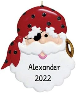 Personalized Pirate Ornaments For Christmas Tree - Pirate Christmas Ornaments, Pirate Decor, Pirates Of The Caribbean Ornament, Pirate Party Supplies - Caravel Ship - Free Customization -National Tree Company Sale Shop 41 WZyG8ChL. AC