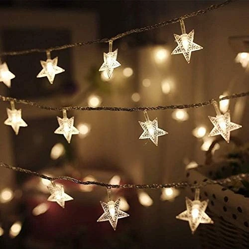 Twinkle Star 100 LED Star String Lights, Plug In Fairy String Lights Waterproof, Extendable For Indoor, Outdoor, Wedding Party, Christmas Tree, New Year, Garden Decoration, Warm White 8 Twinkle Star 100 LED Star String Lights, Plug In Fairy String Lights Waterproof, Extendable For Indoor, Outdoor, Wedding Party, Christmas Tree, New Year, Garden Decoration, Warm White - Image 6