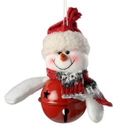 WeRChristmas Santa Snowman Hanging Christmas Tree Decorations, 13 Cm - Red/Grey, Set Of 4 -National Tree Company Sale Shop 412BdwNihPL