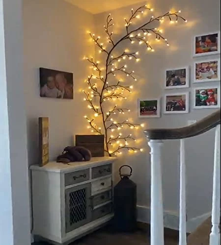 Vines For Home Decor, 7.5Ft Christmas Swags Decorations Indoor Walls Decor Artificial Plants Tree Branches 144 LEDs Lighted Willow Vine Lights For Walls Bedroom Living Room Decor Aesthetic (1PCS) 6 Vines For Home Decor, 7.5Ft Christmas Swags Decorations Indoor Walls Decor Artificial Plants Tree Branches 144 LEDs Lighted Willow Vine Lights For Walls Bedroom Living Room Decor Aesthetic (1PCS) - Image 4