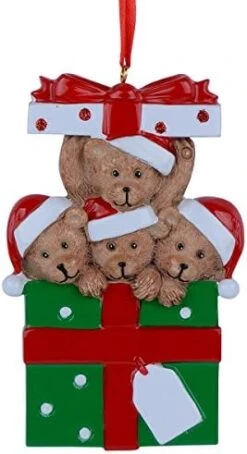 Family Of 7 Bear Christmas Ornament - Personalized Bear Family Ornament 2022 - Unique Box Christmas Ornaments - Gifts For Kids, Grandkids, Grandma, Grandpa - Free Customization -National Tree Company Sale Shop 412RO0G2dmL. AC