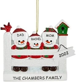 Let's Make Memories Personalized Snowman Family Ornament - Christmas Ornament - Customize 4 Names, Message, Year -National Tree Company Sale Shop 412ZrIbQGFL. AC