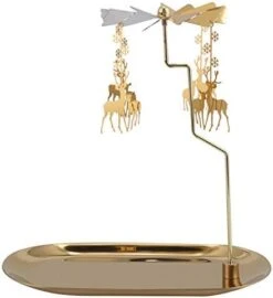 Amosfun 1set Christmas Table Decoration Elk Tray Revolving Candlestick (Gloden) -National Tree Company Sale Shop 413 wc9WleL. AC