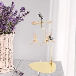 Homozy Christmas Rotating Candlestick Carousel Tree Tea Light Candle Holder Stainless Steel Ornament For Wedding Fireplace Decoration, Fairy -National Tree Company Sale Shop 4131dX1xfHL