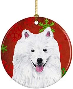 Caroline's Treasures Min Pin Red And Green Snowflakes Holiday Christmas Ceramic Ornament Christmas Tree Hanging Decorations For Home Christmas Holiday, Party, Gift, 3 In, Multicolor -National Tree Company Sale Shop 413rmHHZ cL. AC