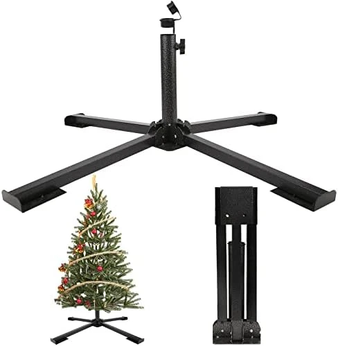 Artificial Christmas Tree Stand, Fake Christmas Tree Base For 4Ft To 7.5Ft Christmas Tree, Fits 1-1.42 Inch Tree Pole, Black 7 Artificial Christmas Tree Stand, Fake Christmas Tree Base For 4Ft To 7.5Ft Christmas Tree, Fits 1-1.42 Inch Tree Pole, Black - Image 5