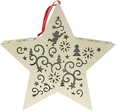 Clever Creations Wooden Star Shaped Nativity Scene Christmas Ornament, Festive LED Holiday Décor For Shelves And Tables, Joy 10 Clever Creations Wooden Star Shaped Nativity Scene Christmas Ornament, Festive LED Holiday Décor For Shelves And Tables, Joy - Image 8