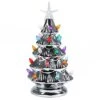 Sunnyglade 11" Ceramic Christmas Tree Tabletop Christmas Tree Lights With 28 Multicolored Lights And 1 Star Toppers For Table Top Desk Classic Series Christmas Decoration (Silver) -National Tree Company Sale Shop 416AjOS7ZiL