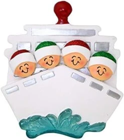 Personalized Family Ornament 2022 - Family Of Four Christmas Ornaments 2022 - Family Cruise Ship Ornament Family Of 4 Ship Ornaments Vacation Ornaments 2022 - Free Customization -National Tree Company Sale Shop 416J3w6zOL. AC