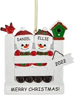 Let's Make Memories Personalized Snowman Family Ornament - Christmas Ornament - Customize 4 Names, Message, Year -National Tree Company Sale Shop 416sDPbRaPL. AC