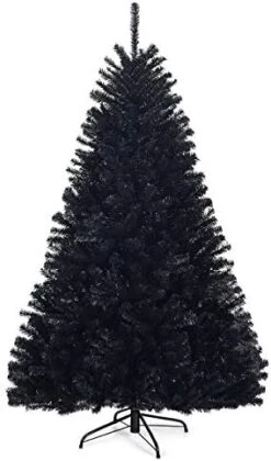 Goplus 7.5ft Unlit Black Christmas Tree, Artificial Halloween Tree With 1258 Branch Tips, Metal Stand, Xmas Full Tree For Indoor Holiday Carnival Party -National Tree Company Sale Shop 416wMqIi9VL. AC