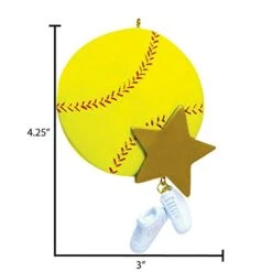 Personalized Softball Christmas Ornaments 2022 - Personalized Softball Gifts, Softball Ornament 2022, Sports Ornaments, Softball Keepsake - Softball Star - Free Customization -National Tree Company Sale Shop 417L4uFug3L