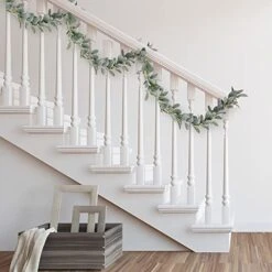 Quadow Artificial Lamb's Ear Greenery Garland, 6 Ft Long Artificial Lambs Ear Garlands Room Decor Green Leaves Vines Garland Home Party Garden Decor -National Tree Company Sale Shop 4184bQtflNL