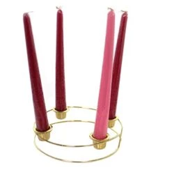 Roman Metal Christmas Advent Wreath Candleholder With Candles 66644