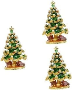 NOLITOY 4 Pcs Christmas Tree Jewelry Box Wedding Ring Holder Christmas Tree Ring Box Desktop Christmas Tree Plant Containers Pearl Trim Christmas Decor Xmas Tree Decor Home Storage Holder -National Tree Company Sale Shop 418smc oRL. AC