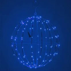 8" LED Fairy Light Ball – Indoor/Outdoor Fairy Lights Decoration With Fairy Mini Lights, Sphere Light Fold Flat Metal Frame (Blue Lights/Blue Frame) 13 8" LED Fairy Light Ball – Indoor/Outdoor Fairy Lights Decoration With Fairy Mini Lights, Sphere Light Fold Flat Metal Frame (Blue Lights/Blue Frame) -National Tree Company Sale Shop 419FIDcpOyL. AC