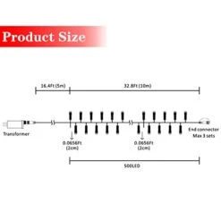 AWQ 500 LED 49ft Christmas Cluster Lights Christmas String Lights Decoration Lights For Christmas Home Garden Wedding Party Xmas Tree Bedroom Indoor Outdoor Decor (Warm White) -National Tree Company Sale Shop 41BShSk7A1L