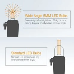 Brizled Purple Halloween Lights, 33ft 100 LED Purple Light 5mm Wide Angle Halloween String Light, 120V UL Certified Connectable Purple Light String For Party Indoor Outdoor Halloween Decor, Black Wire -National Tree Company Sale Shop 41Bf8vt2DZL