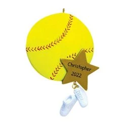 Personalized Softball Christmas Ornaments 2022 - Personalized Softball Gifts, Softball Ornament 2022, Sports Ornaments, Softball Keepsake - Softball Star - Free Customization