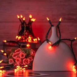 YULETIME Orange String Lights With Green Wire, 66 Feet 200 Count UL Certified Christmas Light, Pack Of 2 Sets 33 Ft 100 Opaque Mini Light Set For Halloween Thanksgiving Holidays (Orange) -National Tree Company Sale Shop 41CX3BzyGxL