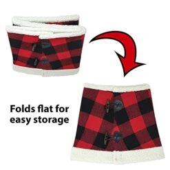 New Traditions - Buffalo Check Stand Band Christmas Tree Collar With Toggle - Black/Red -National Tree Company Sale Shop 41Dbj8ATdIL