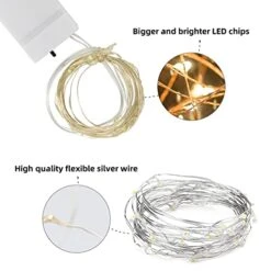 WERTIOO 24 Pack Fairy Lights Battery Operated, 6.5ft 20 LED String Lights Flexible Silver Wire Mini Fairy String Lights For Indoor Mason Jars Wedding Party Christmas Decor -National Tree Company Sale Shop 41E6Z8h7ZfL